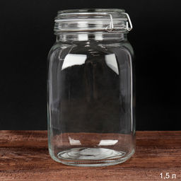 Банка для сыпучих с бугельным замком 1500 мл / O804 /уп 24/ - Галеонтрейд фото 2