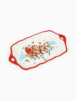 Блюдо новогоднее «Тройка», 23×13×2.5 см, ручная работа