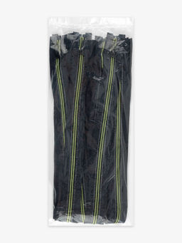 Цена за 10 шт. Молния «Спираль», №5, разъёмная, светоотражающая, замок автомат, 60 см, чёрная, зелёная