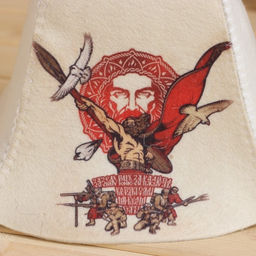 Шапка для бани За землю русскую! принт - Добропаровъ фото 2