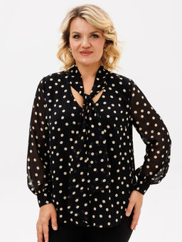 Блуза BRELA 2373.2 черный- беж горох