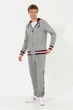 Мужские серые меланжевые спортивные штаны - U.s. polo assn фото 3