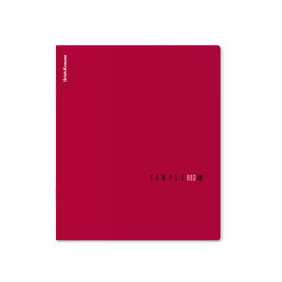 АКЦИЯ Цена за 5 шт. Тетрадь общая ученическая ErichKrause Simple Color, красный, 48 листов, клетка, ламинация soft-touch+выборочный УФ-лак