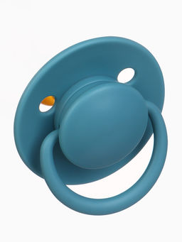 Соски-пустышки, от 6 мес., латекс, классические, в контейнере, набор из 2 шт., серый/серо-синий, M&B