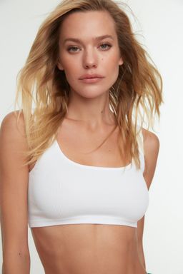 TRENDYOLMILLA Beyaz Seamless/Dikissiz Balensiz Bralette Orme Sutyen THMAW22SU0027  фото 8