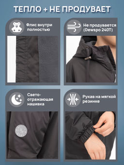 Ветровка детская серая