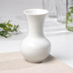 Ваза для цветов Добрушский завод Бельё. Голубка, h=11 см, 150 мл, фарфор, белая