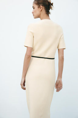 MIDI DRESS WITH BELT - Zara фото 4
