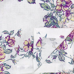 "Сиреневый букет К" Скатерть 200х145см, длина стола до 160см, на 6-8 персон, хлопок "Премиум" 186г/м2, "Домашняя мода" (Россия)