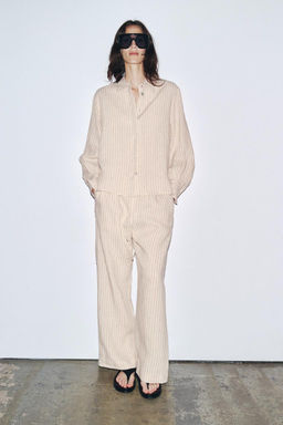 ZW COLLECTION 100% LINEN TROUSERS - Zara фото 5