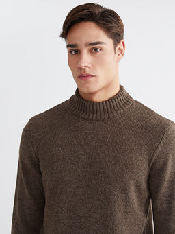 Yar?m Bal?k?? Yaka Erkek Triko Kazak