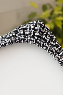 Сидушка на табурет Плетенка черная 32х32