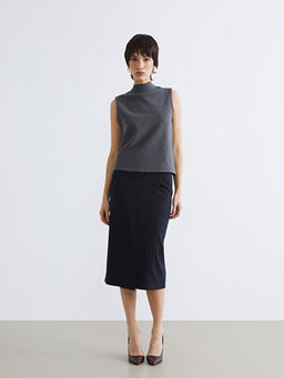 Yar?m Bal?k?? Yaka Fitilli Kad?n Triko S?veter