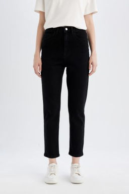 Mary Vintage Straight Fit Yuksek Bel Paca Ucu Kesik Bilek Boy Jean Pantolon