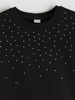 Bisiklet Yaka Ta?l? K?z ?ocuk T?t? Elbise