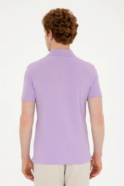 Мужская сиреневая базовая футболка Неожиданная скидка в корзине - U.s. polo assn фото 5