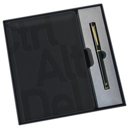 Ежедневник BG недатир. А5 136л. кожзам "Ctl + Alt + Del" + ручка (DuA5_67142) черный, в подарочной уп.