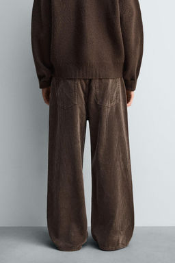 PANTAL?N RELAXED FIT PANA / Marr?n - Zara фото 3