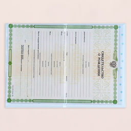 Папка под свидетельство о рождении Утёнок голубой бант, А5 - Дарим Красиво фото 5