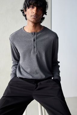 Camiseta de canale con cuello panadero - H&m фото 2