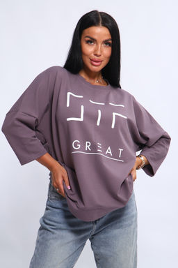 Свитшот 375702 оверсайз трикотажный