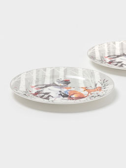 Набор тарелок новогодних Снежные забавы, 2 шт., d=25.5 см, керамика, подарочная упаковка, белый - Simaland фото 4