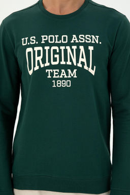 Мужской темно-зеленый свитшот - U.s. polo assn фото 6