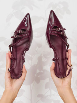 Туфли жен. летние бордо, э/л - S&I фото 6