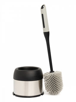 Щетка для унитаза с подставкой черный ПП+ТПР+нержавеющая сталь - Denastia фото 2