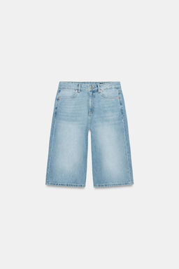 BERMUDA DENIM TIRO MEDIO ZW COLLECTION / Azul claro - Zara фото 6