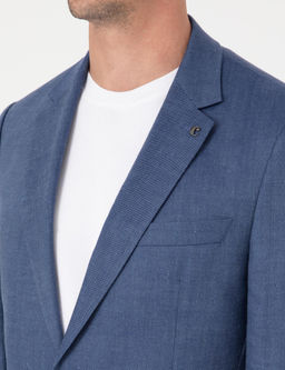 Костюм Cacharel Slim Fit индиго из льна