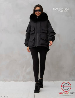 Куртка-парка короткая с капюшоном