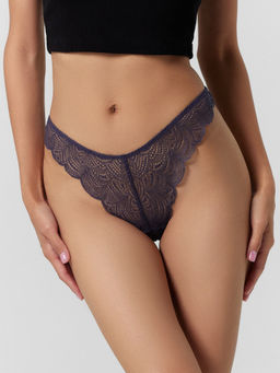 Цена за 2 штуки! Трусы женские слипы мультипак (2 шт.) в серо-синем цвете - Mark formelle фото 2