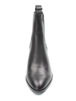 01-PCT161-1 BLACK Ботинки Челси демисезонные женские (натуральная кожа, байка) - Фабричный китай фото 10