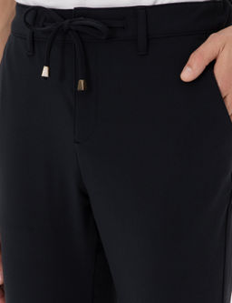 Lacivert Slim Esnek Jogger Fit Kanvas Pantolon