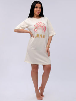 Сорочка "Царевна 2" молоко, трикотаж