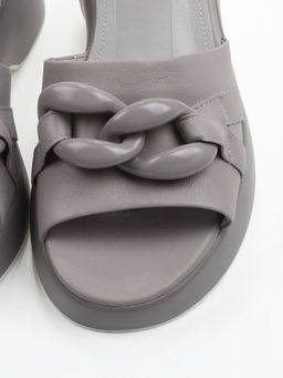 08-XL693-9 GRAY Босоножки женские (натуральная кожа)