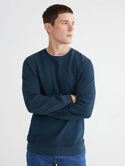 Bisiklet Yaka Erkek Sweatshirt