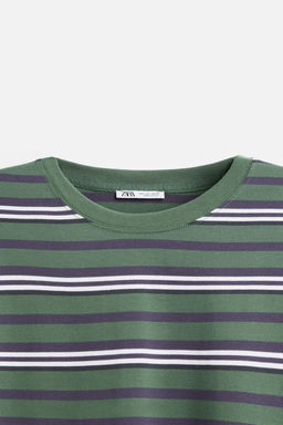 STRIPED JACQUARD T-SHIRT - Zara фото 10