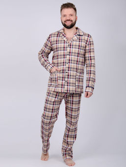 Пижама "Премиум" бежевая, трикотаж