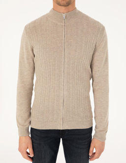 Kum Melanj Slim Fit Fermuarl_ Triko H_rka