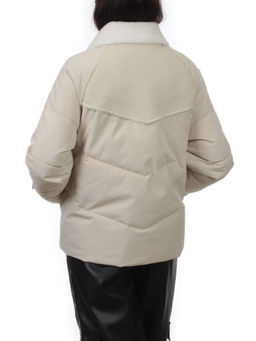 S24-163 BEIGE Куртка демисезонная женская (100 гр. холлофайбер) - Fashion фото 8