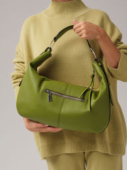 Сумка хобо Azaro 30861 зеленый бамбук