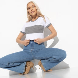 Футболка из трикотажа Неповторимая ты (white) - Charutti фото 12