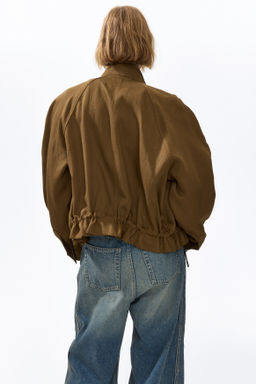 Chaqueta oversize en mezcla de lino - H&m фото 5
