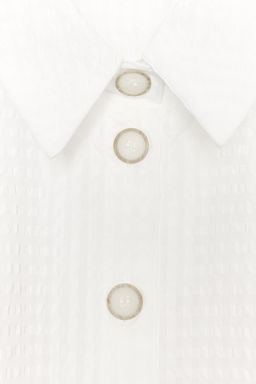 CAMISA MANGA ABULLONADA / Blanco - Zara фото 5