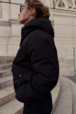SHORT WATER-REPELLENT WINDPROOF HOODED ANORAK - Zara фото 6