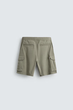 BERMUDA CARGO RELAXED FIT LAVADO / Khaki - Zara фото 8