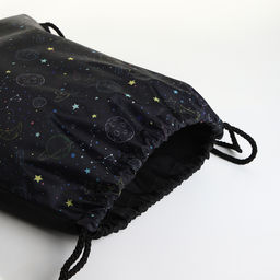 Мешок для обуви Космос, 32*0,5*40 см, отд на шнурке, черный - Simaland фото 3