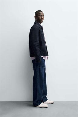 TEXTURED ZIP-UP OVERSHIRT - Zara фото 4